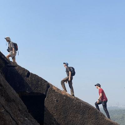 Climbing in Sanjay Gandhi National Park in the north of Mumbai